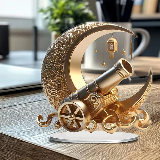 Moon Lantern Acrylic Desk Decor for Ramadan and Eid
