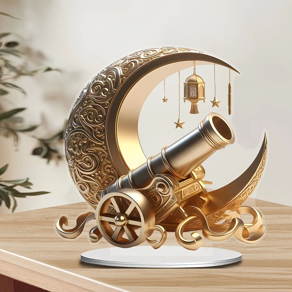 Moon Lantern Acrylic Desk Decor for Ramadan and Eid