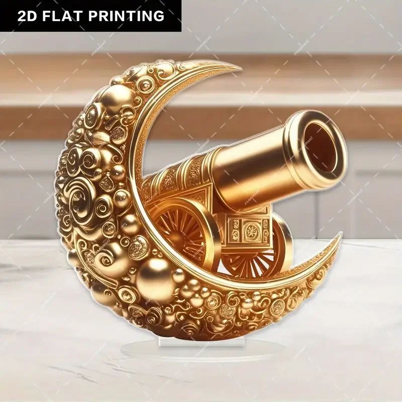 Moon Lantern Acrylic Desk Decor for Ramadan and Eid