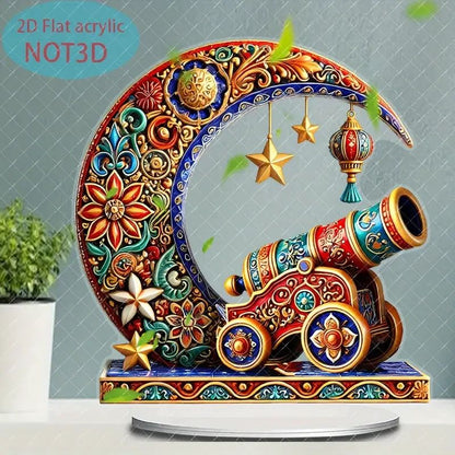 Moon Lantern Acrylic Desk Decor for Ramadan and Eid