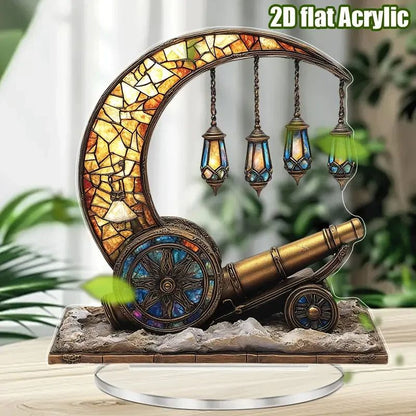Moon Lantern Acrylic Desk Decor for Ramadan and Eid