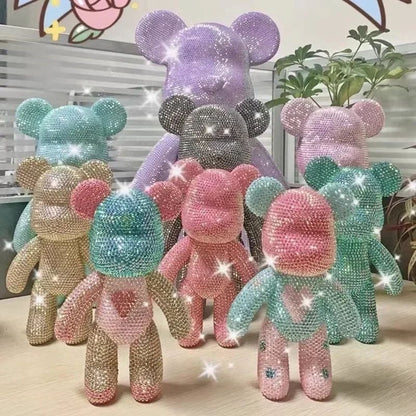 DIY Rhinestone Crystal Bear Figurine