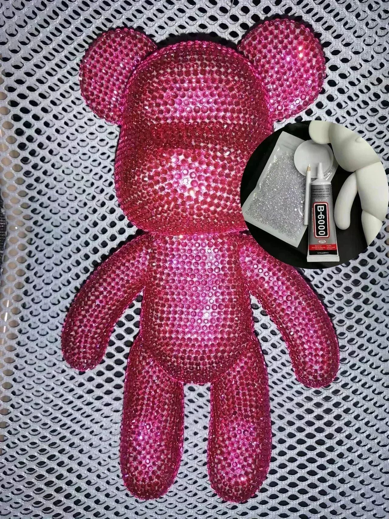 DIY Rhinestone Crystal Bear Figurine