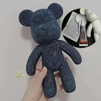 DIY Rhinestone Crystal Bear Figurine