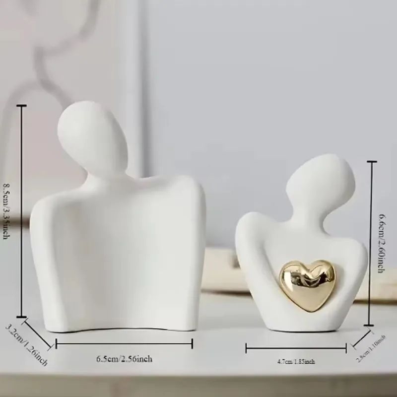 Romantic Couple Embrace Statue – Love Figurine Decor for Bedroom & Valentine's Gift