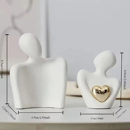 Romantic Couple Embrace Statue – Love Figurine Decor for Bedroom & Valentine's Gift