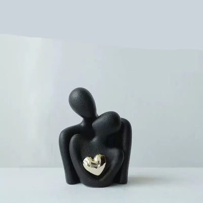 Romantic Couple Embrace Statue – Love Figurine Decor for Bedroom & Valentine's Gift