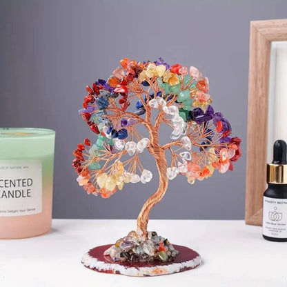 Seven Chakra Tree of Life Crystal Decor