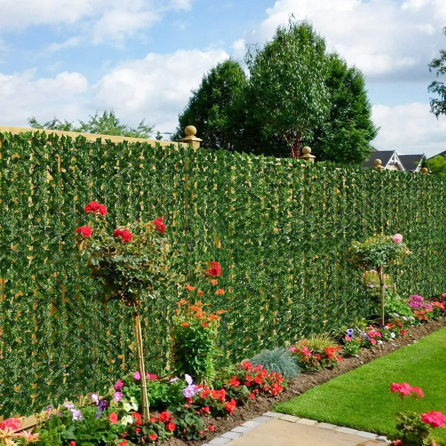 Artificial Ivy Fence Privacy Screen Faux Ivy Panels for Outdoor Garden Balcony
