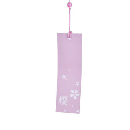 Japanese Sakura Glass Wind Chime – Handmade Clear Wind Bell Hanging Decor for Home & Garden