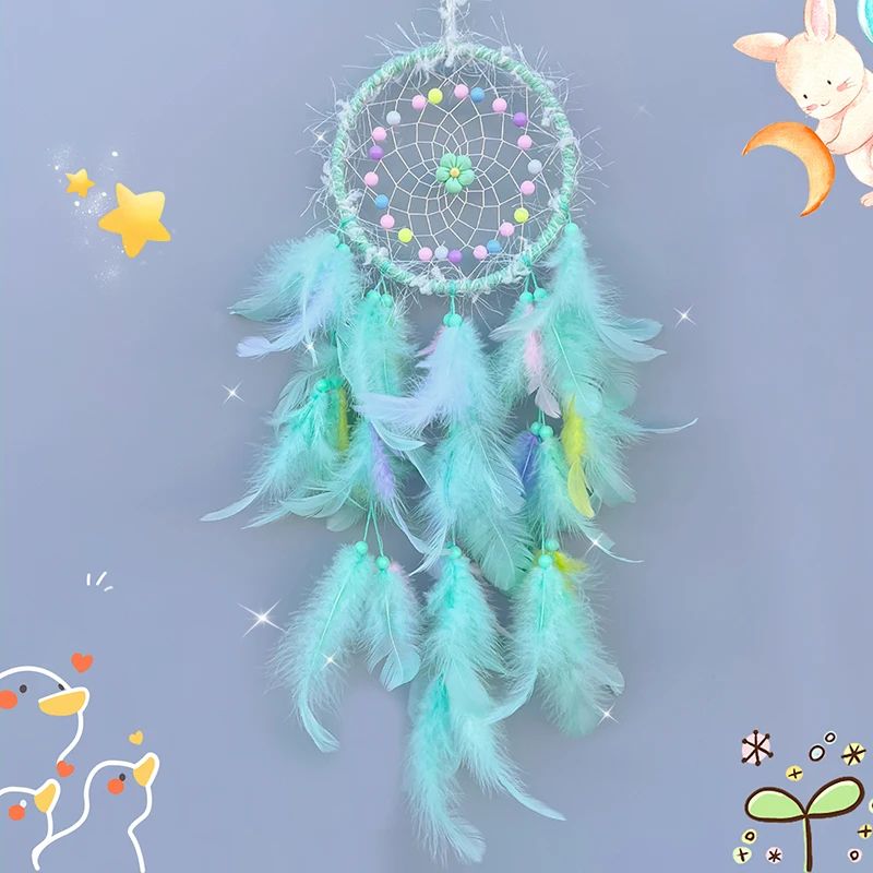 Handmade Dream Catcher Wind Chime – Boho Hanging Ornament for Bedroom, Car & Home Decor