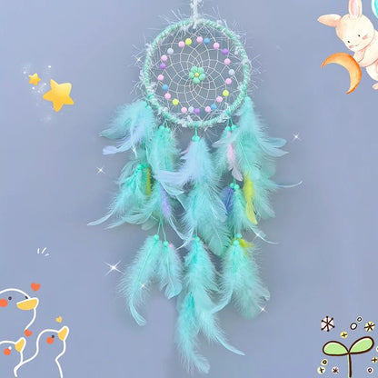 Handmade Dream Catcher Wind Chime – Boho Hanging Ornament for Bedroom, Car & Home Decor