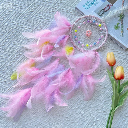 Handmade Dream Catcher Wind Chime – Boho Hanging Ornament for Bedroom, Car & Home Decor