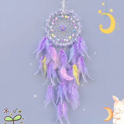 Handmade Dream Catcher Wind Chime – Boho Hanging Ornament for Bedroom, Car & Home Decor