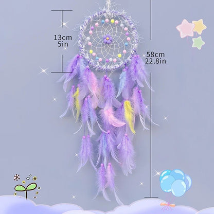 Handmade Dream Catcher Wind Chime – Boho Hanging Ornament for Bedroom, Car & Home Decor