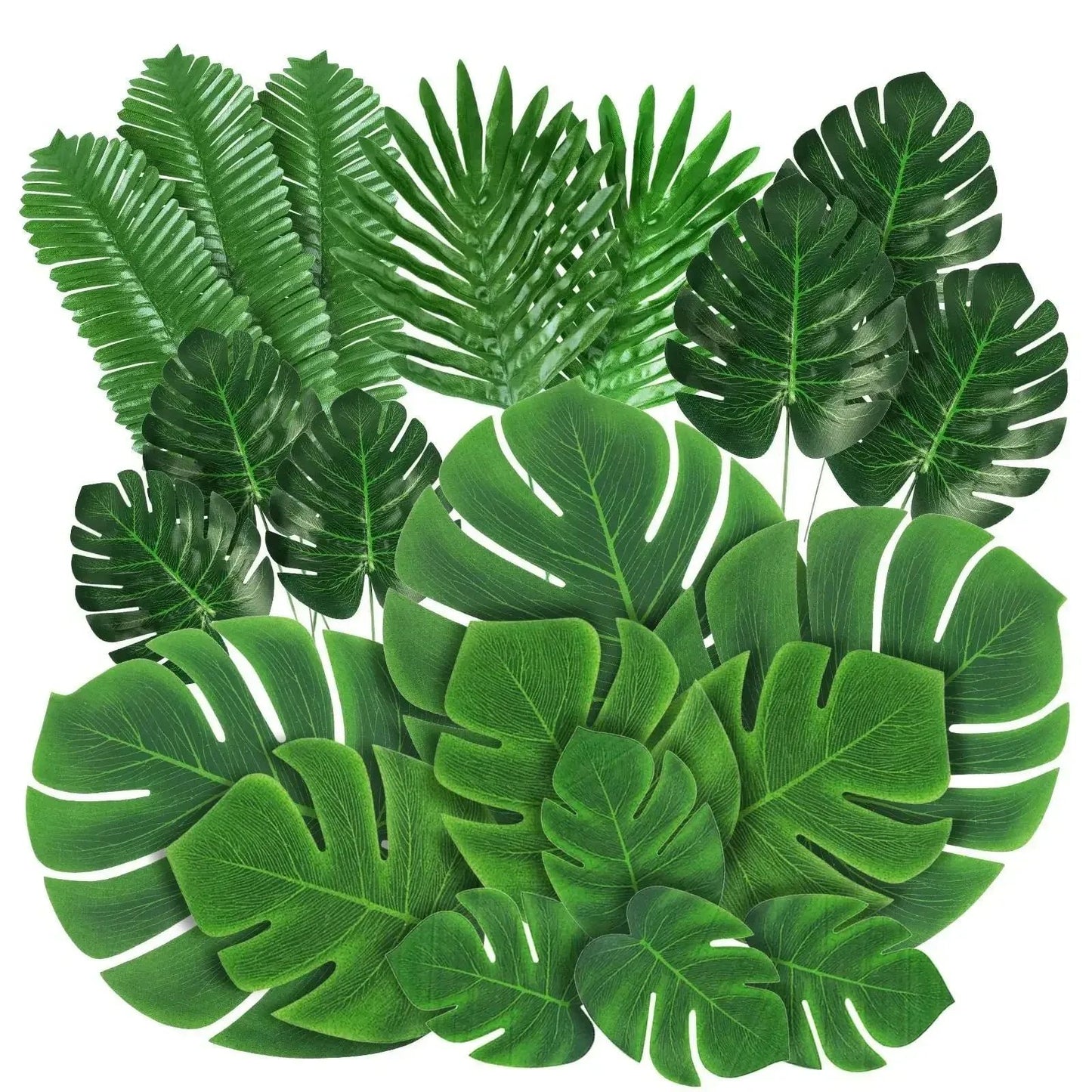 Artificial Palm Leaf Party Decor Set