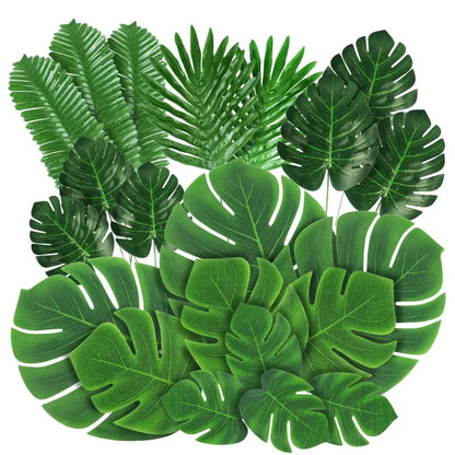 Artificial Palm Leaf Party Decor Set