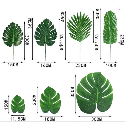 Artificial Palm Leaf Party Decor Set