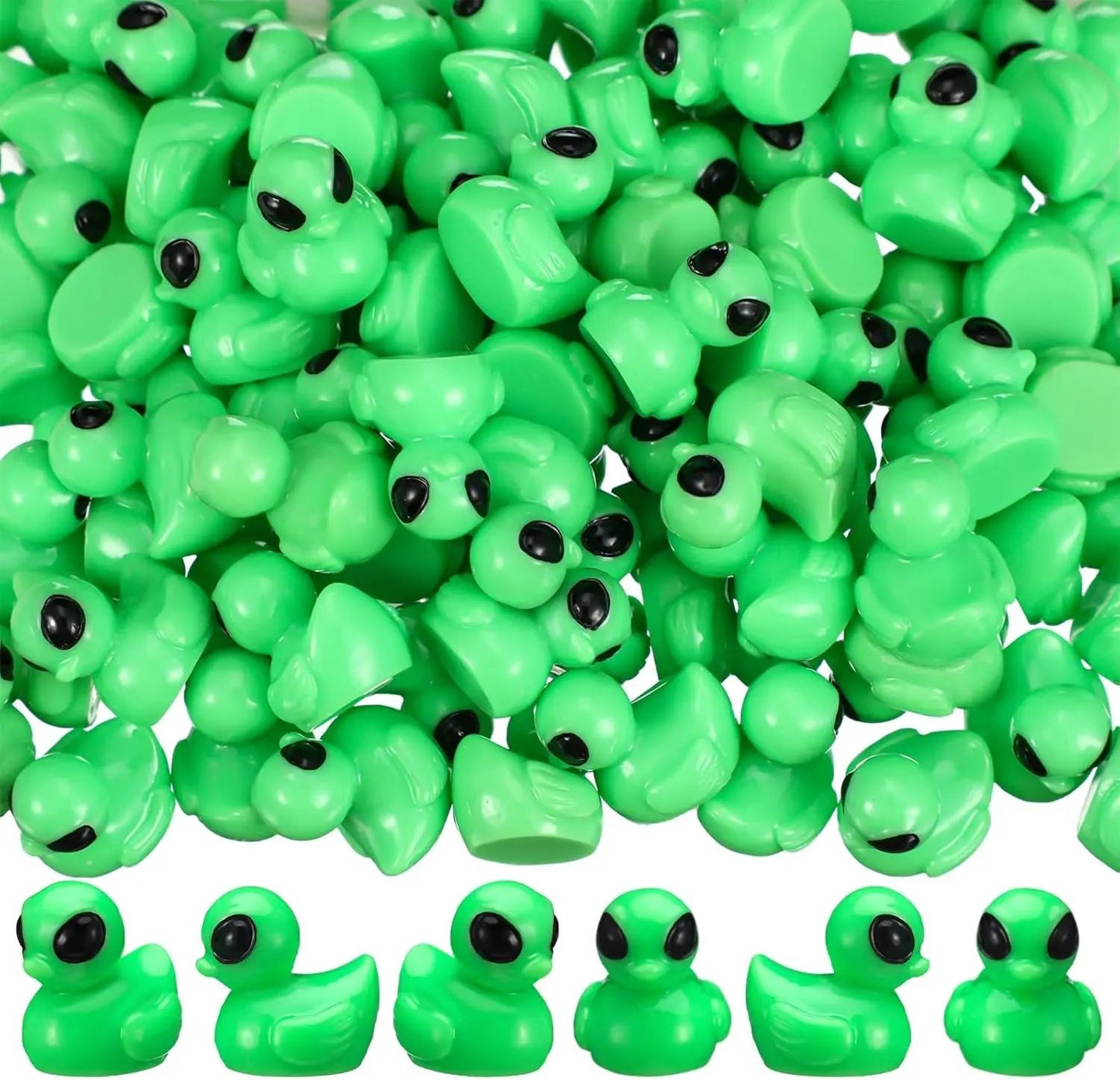 Mini Alien Duck Figurines Set for Fun Desk Decor
