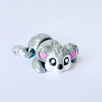 3D Printed Articulated Sloth & Koala | Movable Animal Figurine | Desktop Fidget Decor for Office, Car & Home
