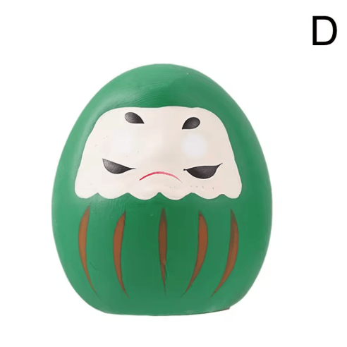 Mini Ceramic Daruma Doll Japanese Lucky Charm Fortune Ornament