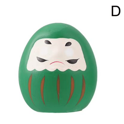 Mini Ceramic Daruma Doll Japanese Lucky Charm Fortune Ornament