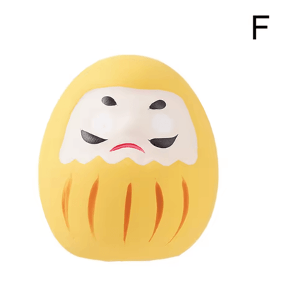 Mini Ceramic Daruma Doll Japanese Lucky Charm Fortune Ornament