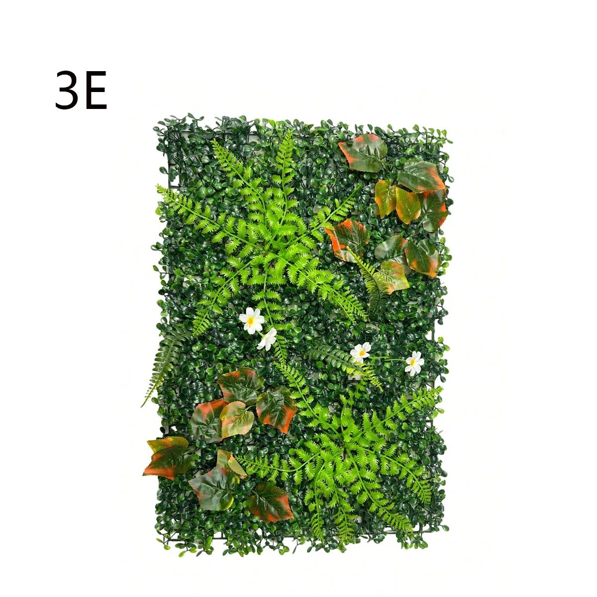 Artificial Grass Wall Panel with Flowers – Lush Greenery Wall Backdrop & Privacy Hedge Screen