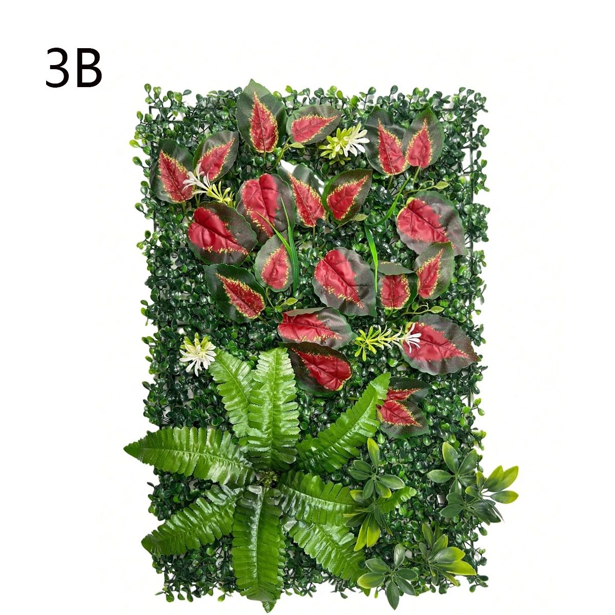 Artificial Grass Wall Panel with Flowers – Lush Greenery Wall Backdrop & Privacy Hedge Screen