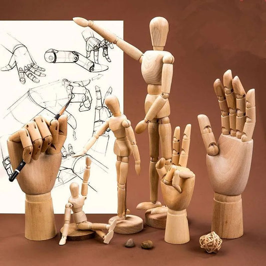 Wooden Artist Mannequin for Drawing - Posable Wooden Mannequin Decor Model
