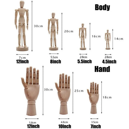 Wooden Artist Mannequin for Drawing - Posable Wooden Mannequin Decor Model