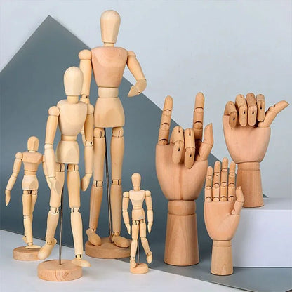 Wooden Artist Mannequin for Drawing - Posable Wooden Mannequin Decor Model