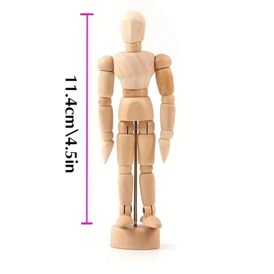 Wooden Artist Mannequin for Drawing - Posable Wooden Mannequin Decor Model