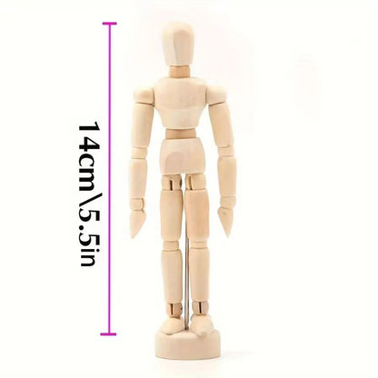 Wooden Artist Mannequin for Drawing - Posable Wooden Mannequin Decor Model