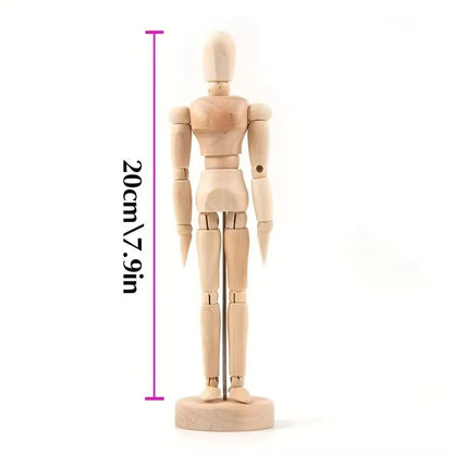 Wooden Artist Mannequin for Drawing - Posable Wooden Mannequin Decor Model