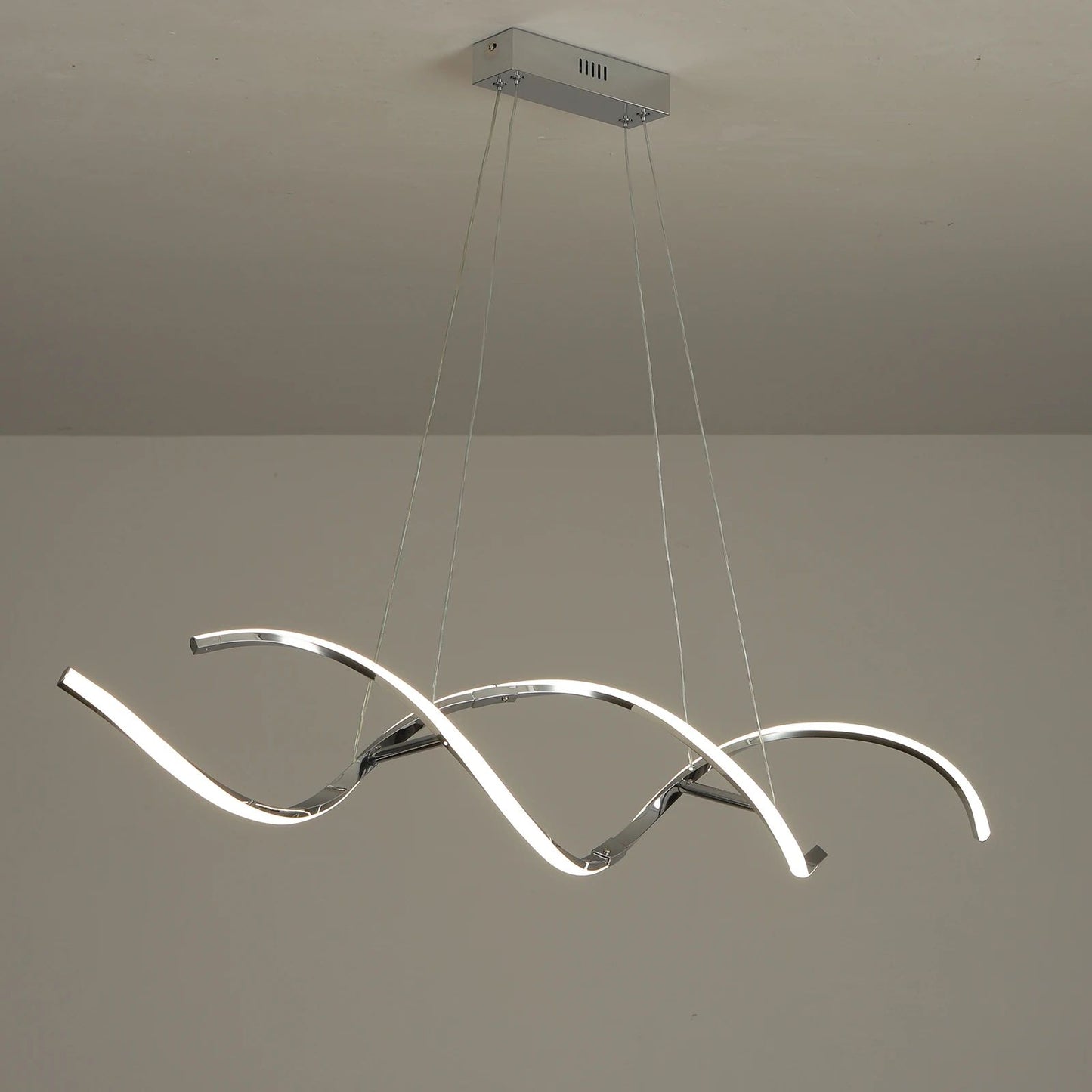 Modern Linear Chandelier LED Pendant Light for Kitchen Island and Dining Room