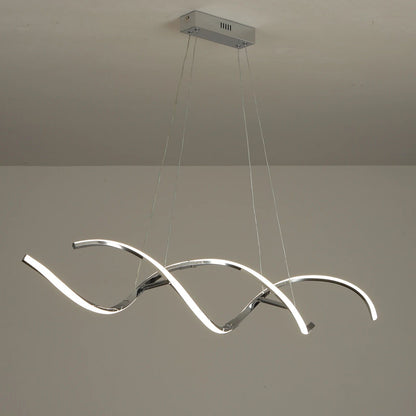 Modern Linear Chandelier LED Pendant Light for Kitchen Island and Dining Room