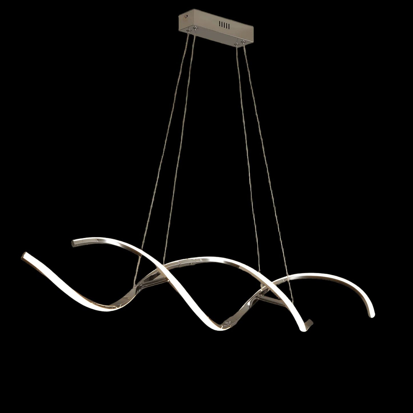 Modern Linear Chandelier LED Pendant Light for Kitchen Island and Dining Room