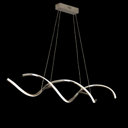 Modern Linear Chandelier LED Pendant Light for Kitchen Island and Dining Room