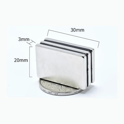 10pcs N52 Strong Neodymium Square Magnets Set – Heavy Duty Magnetic Blocks for Office, Fridge & DIY Use