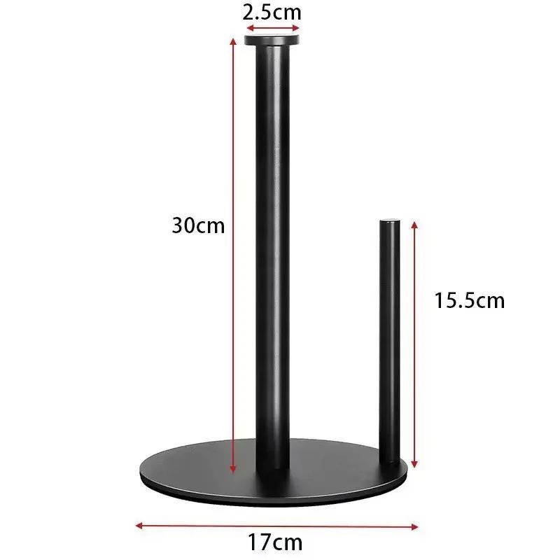 Stainless Steel Paper Towel Holder with Weighted Base Countertop Organizer