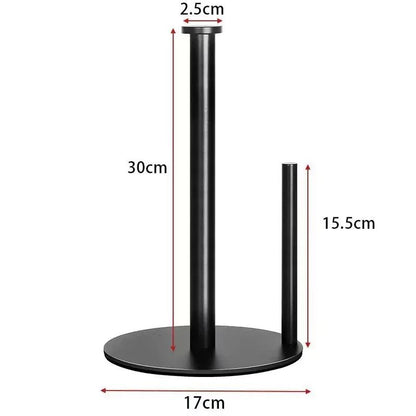 Stainless Steel Paper Towel Holder with Weighted Base Countertop Organizer