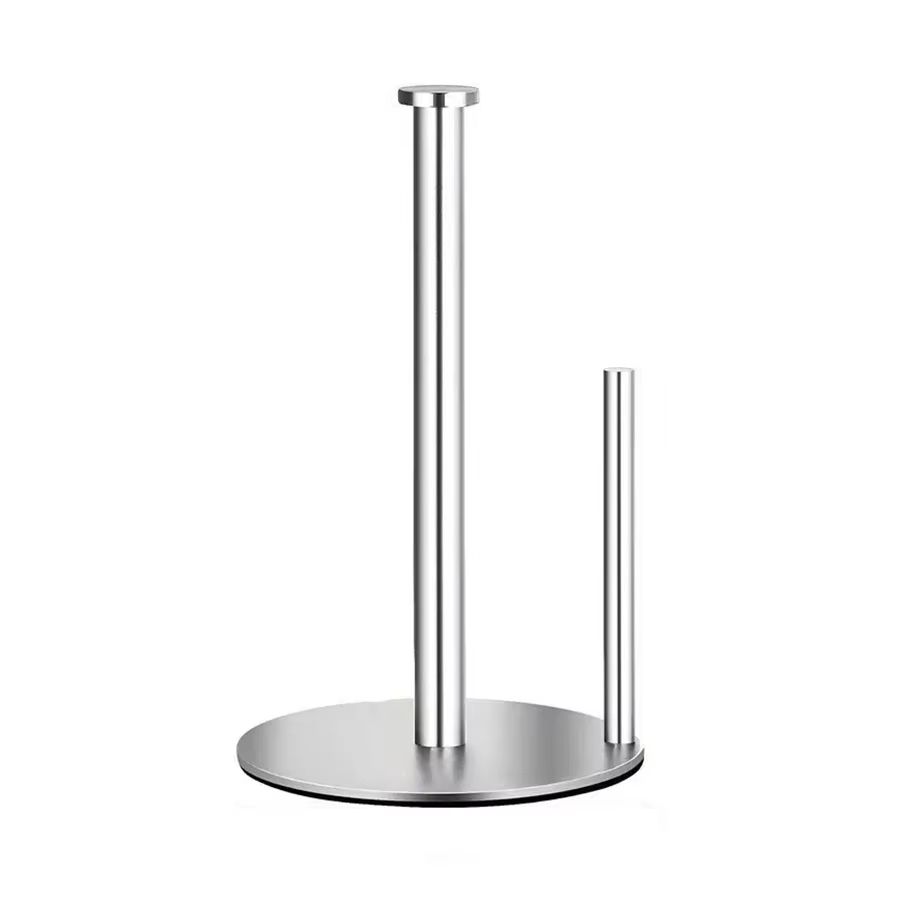 Stainless Steel Paper Towel Holder with Weighted Base Countertop Organizer
