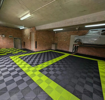 Interlocking Garage Floor Tiles Heavy Duty Vented Modular Outdoor Flooring