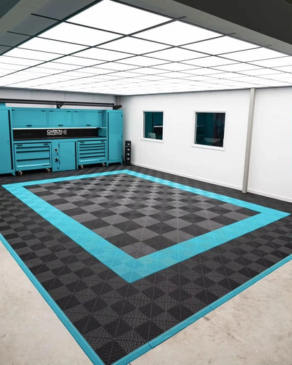 Interlocking Garage Floor Tiles Heavy Duty Vented Modular Outdoor Flooring