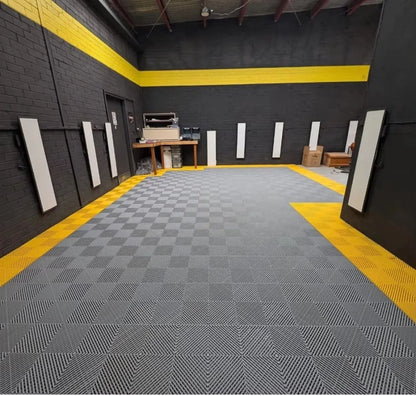 Interlocking Garage Floor Tiles Heavy Duty Vented Modular Outdoor Flooring