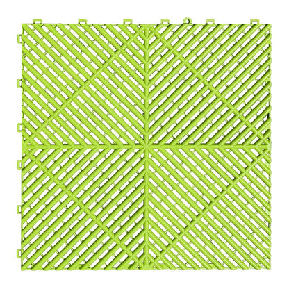 Interlocking Garage Floor Tiles Heavy Duty Vented Modular Outdoor Flooring