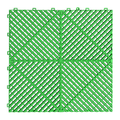 Interlocking Garage Floor Tiles Heavy Duty Vented Modular Outdoor Flooring