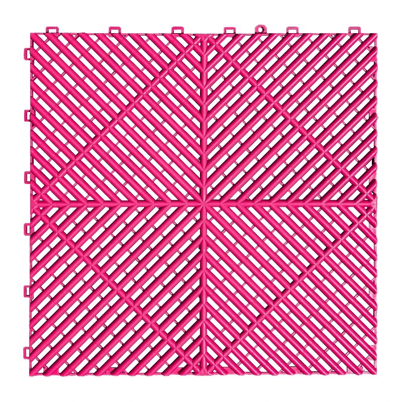 Interlocking Garage Floor Tiles Heavy Duty Vented Modular Outdoor Flooring