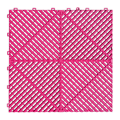 Interlocking Garage Floor Tiles Heavy Duty Vented Modular Outdoor Flooring